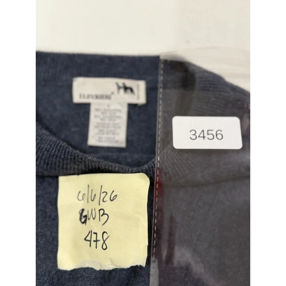 I Levrieri Cashmere Silk Sweater Mens Large Blue Cable Knit Made in Italy 889730